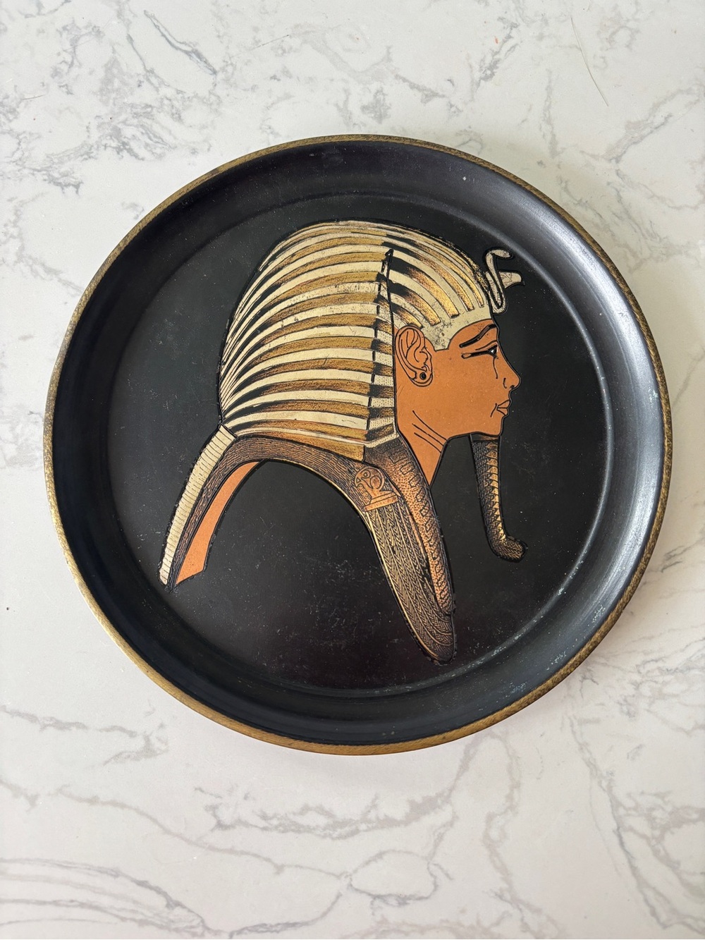 Vintage Egyptian Pharaoh Decorative Wall Plate